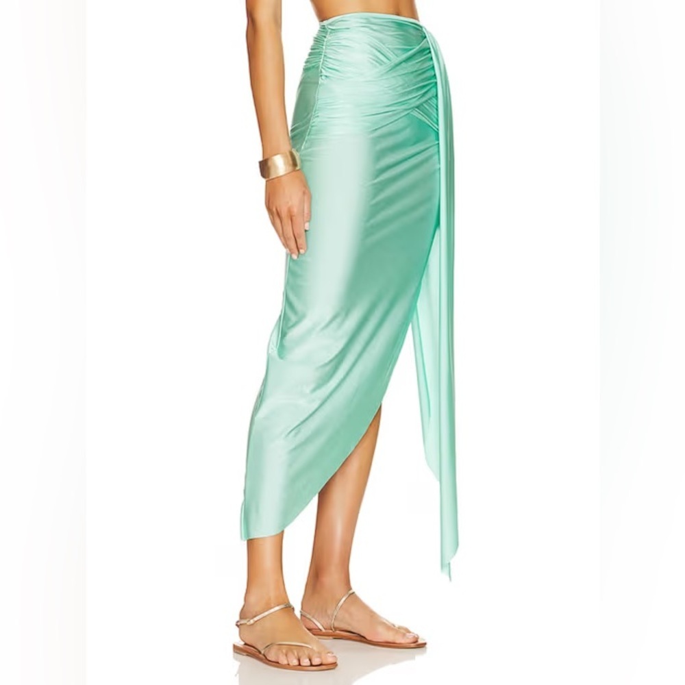 NWT Baobab Swim Jasmin Satin Bikini Pareo swimsuit coverup Rio Blue - Picture 9 of 9